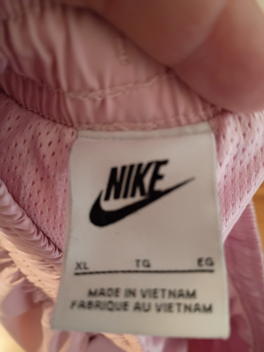 Nike Pink Women's Athletic Shorts with White Drawstring - Picture 3 of 3